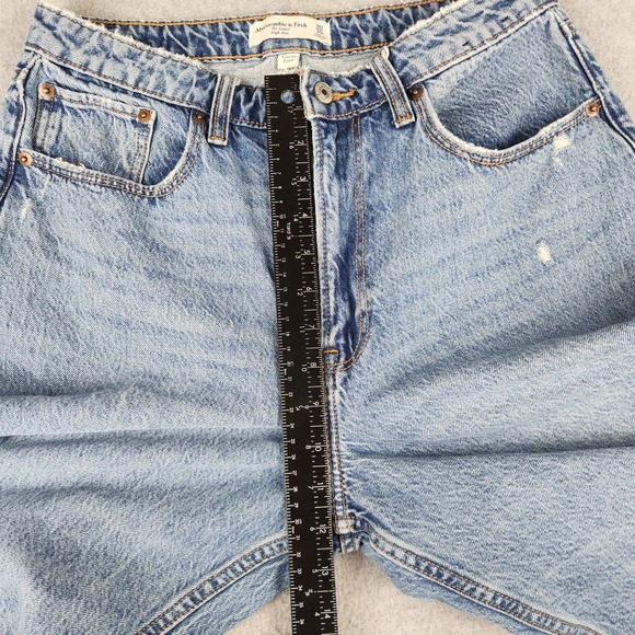 Abercrombie & Fitch Jeans Women 30/10 Blue Curve Love Loose High Rise Distressed - Picture 5 of 8